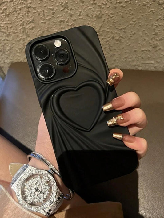 Midnight Heart Ripple Phone Case