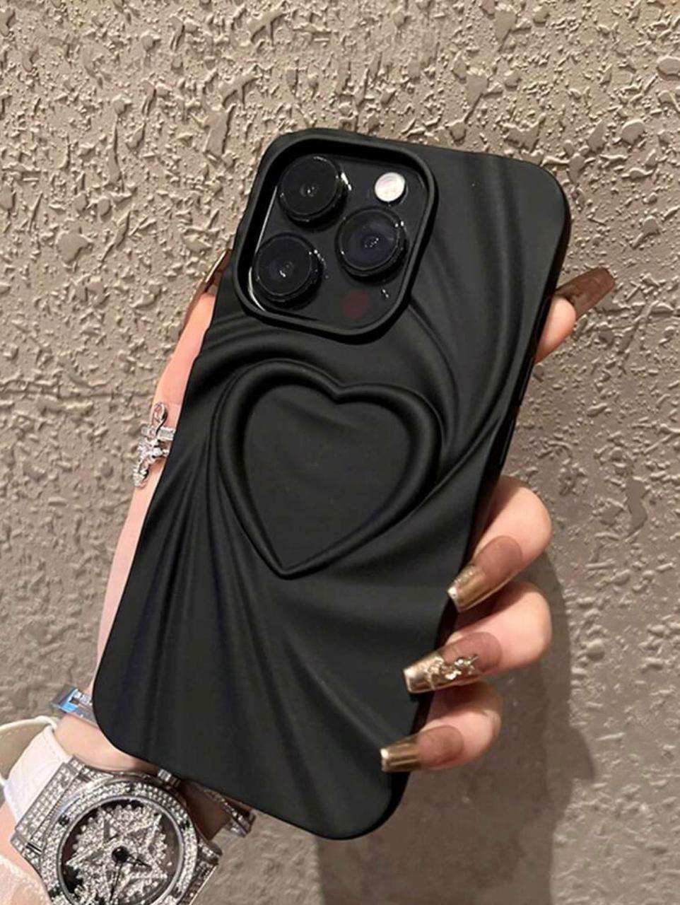 Midnight Heart Ripple Phone Case