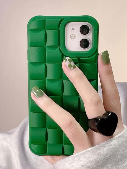 Emerald Checkered 3D Phone Case