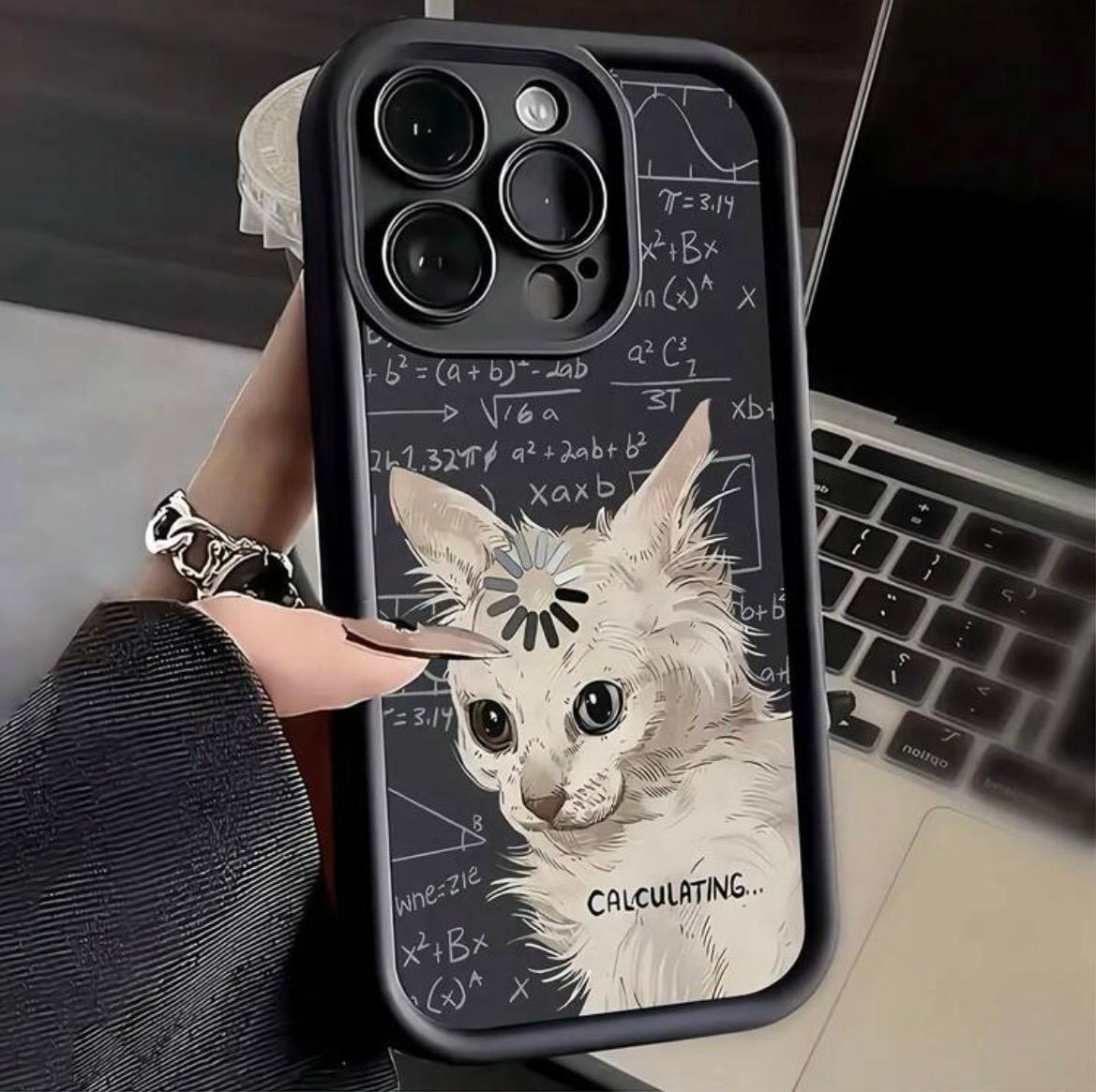 The Calculating Cat Phone Case