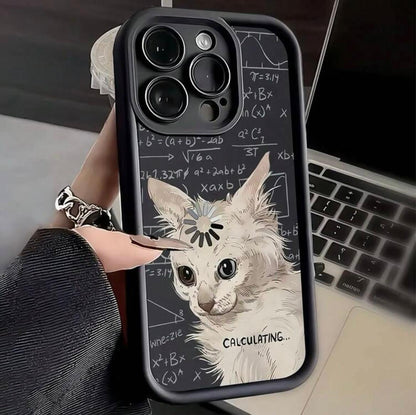 The Calculating Cat Phone Case
