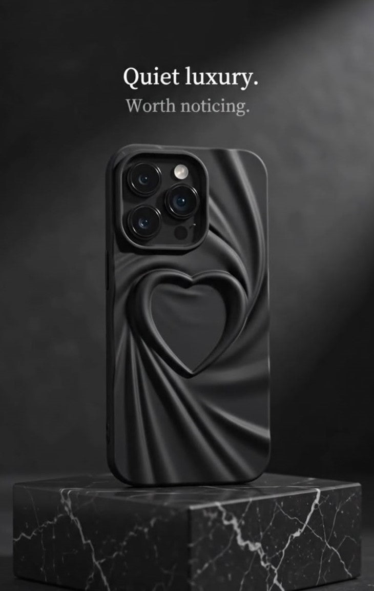 Midnight Heart Ripple Phone Case