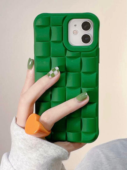 Emerald Checkered 3D Phone Case