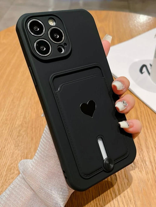 Heart Pocket Card Holder Case