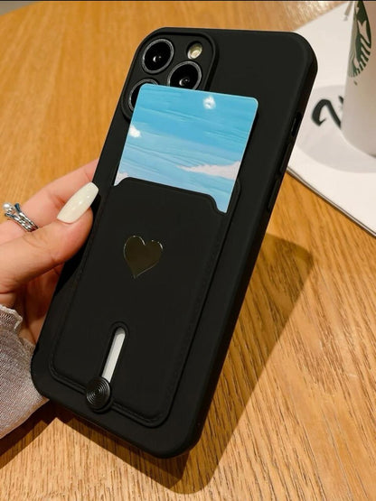 Heart Pocket Card Holder Case